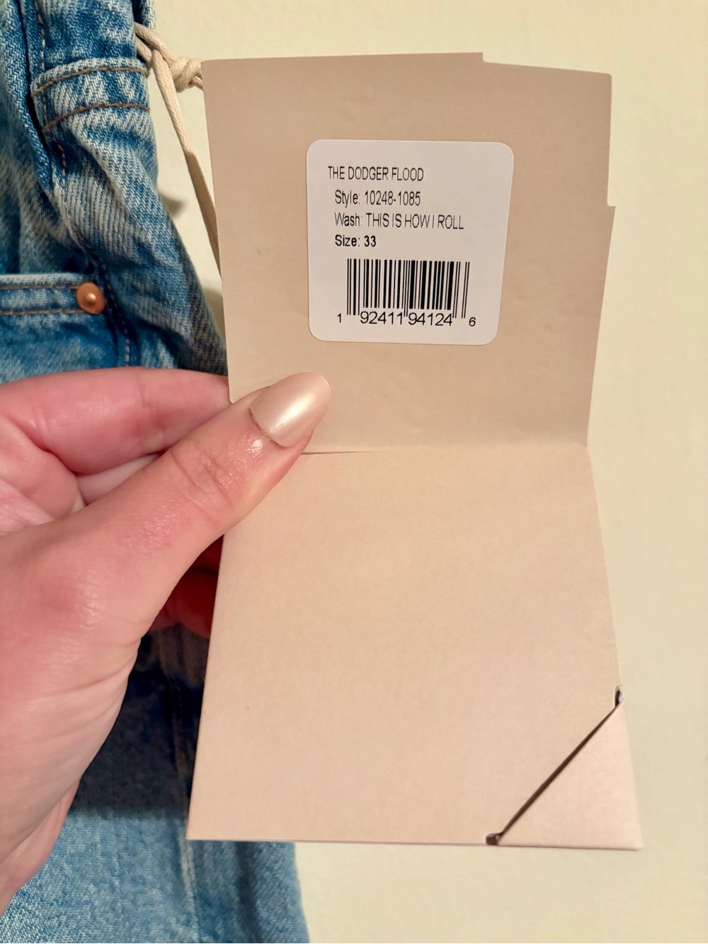 NWT MOTHER Superior The Dodger Flood This is How I Roll Light Denim Jeans Sz 33 - Picture 10 of 16